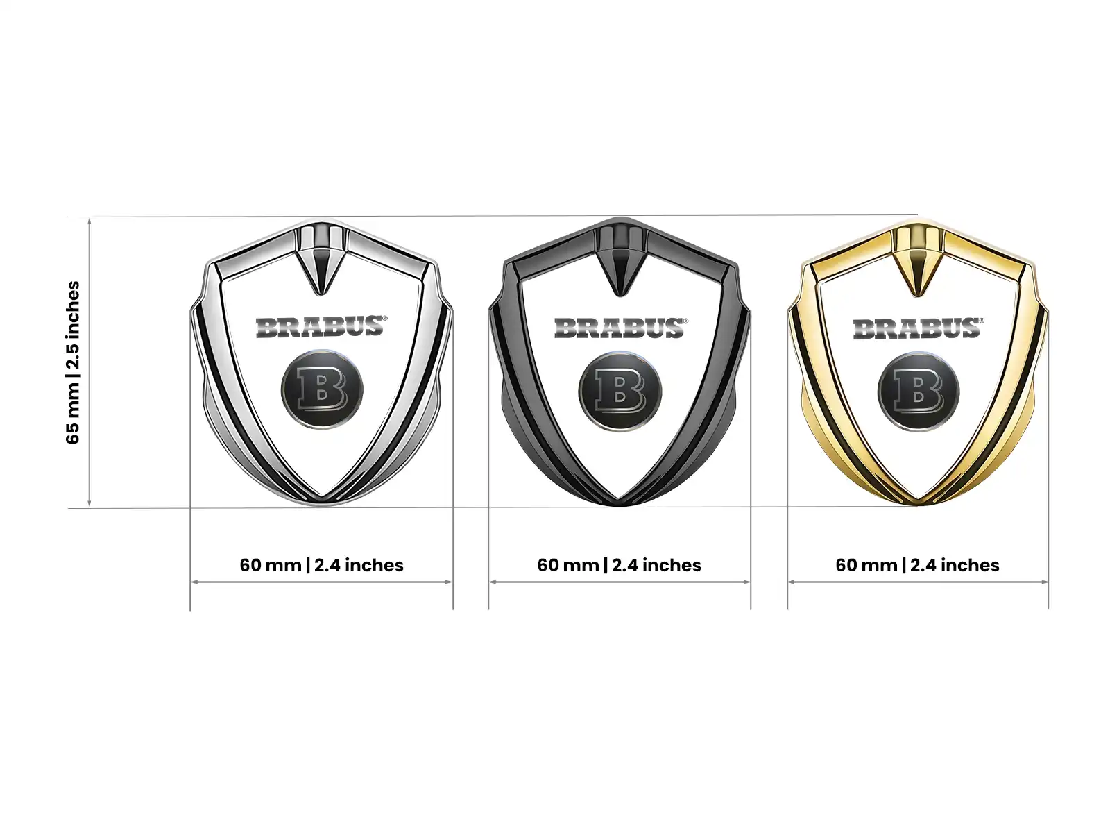 Brabus Emblema Fender Badge Personalizzabile Edizione Pro
